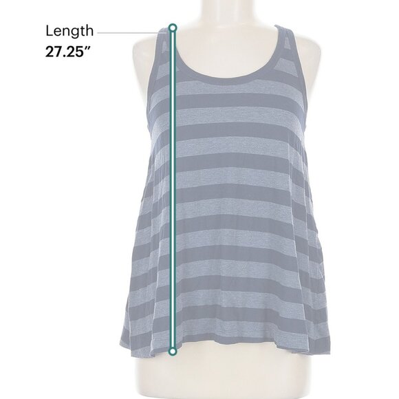 Theory Navy and Gray Striped Tank Top - Picture 5 of 5